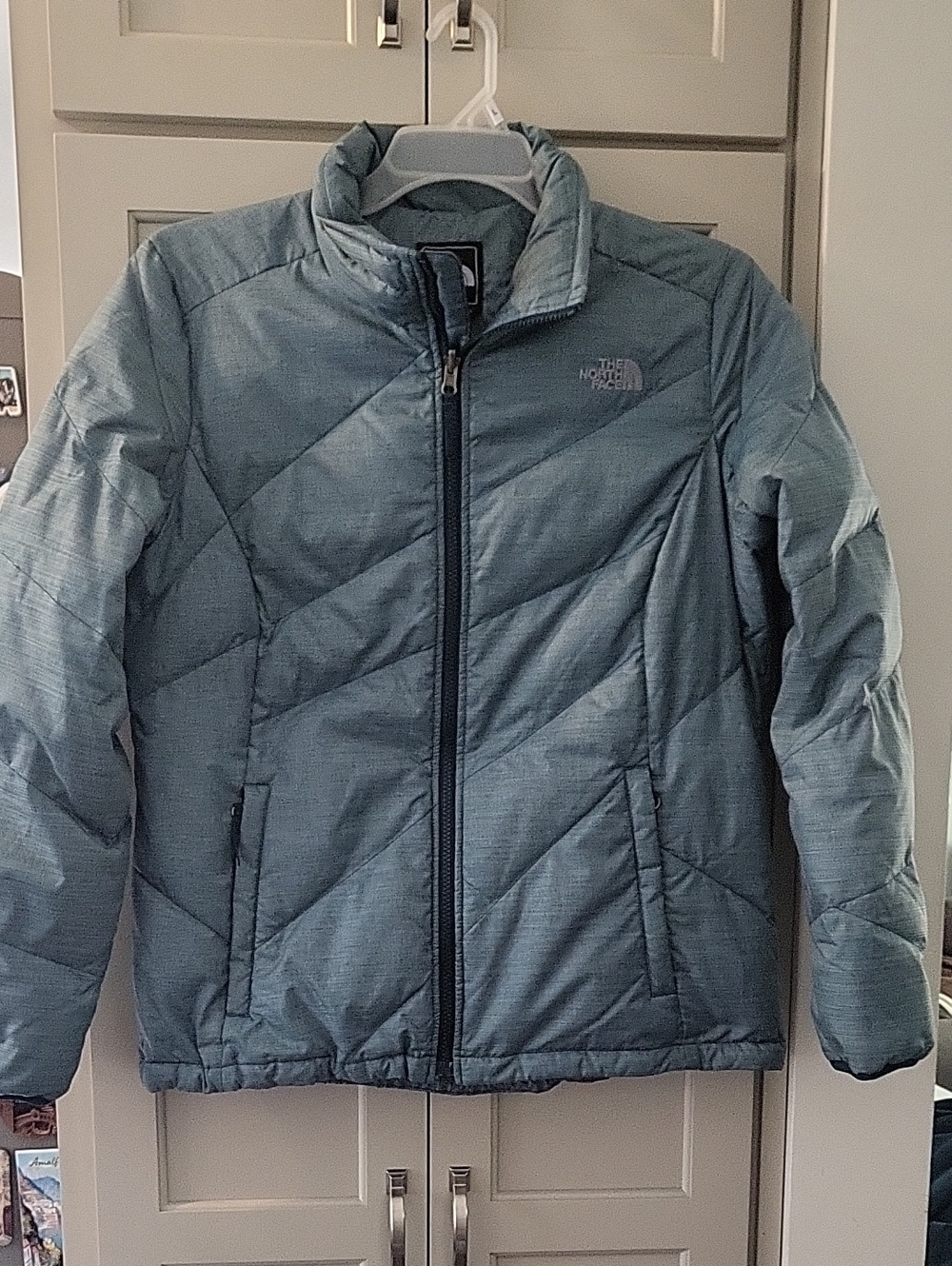 The North Face Women's Teal Quilted Puffer Jacket